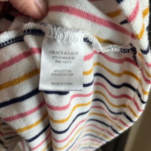 Grace and Lace terry swim coverup, absorbs water striped size L - Picture 5 of 5